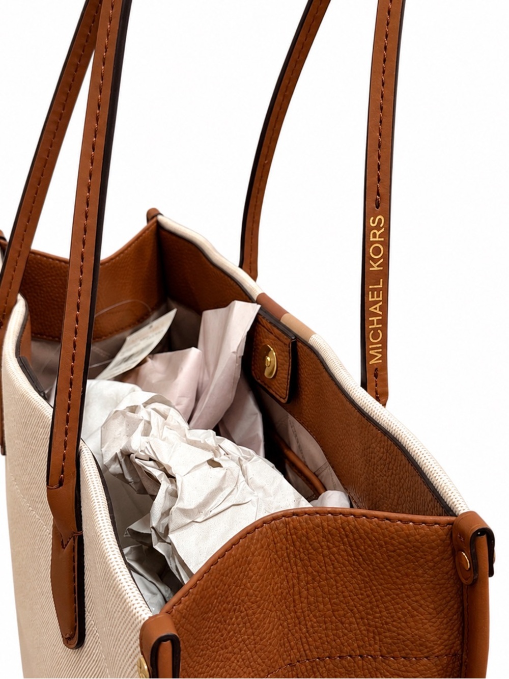 Michael Kors Heidi Large Canvas Tote Bag NWT - Picture 5 of 7